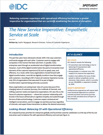IDC | The New Service Imperative: Empathetic Service at Scale
